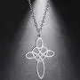 Jude Jewelers Stainless Steel Celtic Knot Christian Heart Cross Plain Pendant Necklace