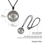 MIXIA Celttic Knot Triple Moon Pentagram Pentacle Star Wicca Pendant Necklace Round Pagan Jewelry