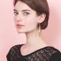 Bohemian Multi Layered Filigree Leaves Dangle Drop Long Statement Earrings