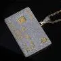 TOPGRILLZ 18K Gold Plated Custom Iced Out Credit V Card Pendant Necklace Personalized Name Chain for Men Women Charm Gifts TOPGRILLZ 18K Gold Plated Custom Iced Out Credit V Card Pendant Necklace Personalized Name Chain for Men Women Charm Gifts
