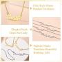 Custom4U Name Plated Necklace 18K Gold Plated Stainless Steel - Personalized Name Pendant - Name Gift Bridesmaid Birthday Jewelry Gift for Girls Women