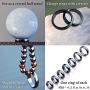 LUMENAZE Genuine Magnetic Hematite Ring and Bracelet Set With FREE Rope Necklace, Natural Healing Power, Absorbs Negative Energy & Anxiety, Balance Root Chakra, Assorted Ring Size, Unisex Women Men
