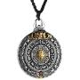 HZMAN Vintage Tibetan I Ching Spiritual Divination Om Stainless Steel Pendant Necklace Religion Jewelry