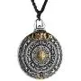 HZMAN Vintage Tibetan I Ching Spiritual Divination Om Stainless Steel Pendant Necklace Religion Jewelry
