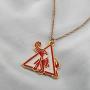 CENWA Sorority Jewelry Elephant Rose Gold Necklace Delta Gift DST Jewelry Greek Sorority Gift