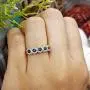 Dazzlingrock Collection 10K Round White Diamond & Gemstone Bridal Stackable Wedding Band Swirl Ring, Yellow Gold