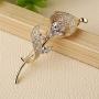 HSQYJ Flower Crystal Brooches Pins Fashion Beautiful Created Rhinestone Floral Brooch Good Idea for Party Dance Wedding Banquet for Elegant Women Girl