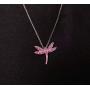 DMOMSA Lilac Purple Dragonfly Pendant Necklace Jewelry Gift, Woman Gift Suitable for Birthday Party Anniversary Valentines Day