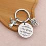 FUSTMW Grandmother Keychain Gifts Grandma Keychain Birthday Gifts Grandma Jewelry Gifts from Grandchildren a Grandmother is Like an Angel