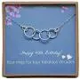EFYTAL Happy 40th Birthday Gifts for Women Necklace, Sterling Silver 4 rings four Decades Necklaces Gift Ideas EFYTAL Happy 40th Birthday Gifts for Women Necklace, Sterling Silver 4 rings four Decades Necklaces Gift Ideas
