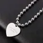SEVENSTONE iGirl Heart Pendant Necklace Hip Hop Stainless Steel Double Side Letter Harajuku Female Symbol Gothic Streetwear Chain Necklace Jewelry for Girls Womens