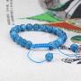 Natural Gemstones 8mm Round Beads Adjustable Braided Macrame Tassels Chakra Reiki Bracelets 7 Inch