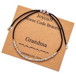 Joycuff Inspirational Morse Code Bracelets for Women Girls Best Friends BFF Birthday Gifts Jewelry for Mom Daughter Sister Trendy Handmade Adjustable Wrap Bracelets