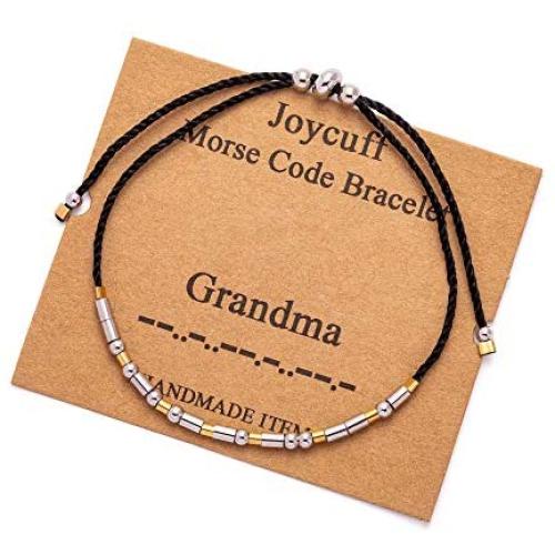 Joycuff Inspirational Morse Code Bracelets for Women Girls Best Friends BFF Birthday Gifts Jewelry for Mom Daughter Sister Trendy Handmade Adjustable Wrap Bracelets