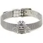 Me Plus Women Fashion Stainless Steel Silver Gold Clear Rhinestones Charm Mesh Belt Buckle Bracelet Bangle