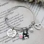 Funny Cow Gift Just A Girl Who Loves Cow Keychain Bracelet Cow Jewelry Cow Lover Gifts