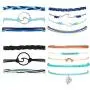 VSCO String Wave Ankle Bracelets for Women Sunflower Compass Moutain Waterproof Strand Anklets Bracelet Set for Teen Girls VSCO String Wave Ankle Bracelets for Women Sunflower Compass Moutain Waterproof Strand Anklets Bracelet Set for Teen Girls