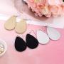 YADOCA 12 Pairs Leather Earrings Teardrop Dangle Earrings for Women Leaf Drop Earrings Handmade Rainbow Flower Print Fashion Earrings Lightweight