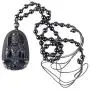Arardo Natural Obsidian Pendant Necklace for Men Women Arardo Natural Obsidian Pendant Necklace for Men Women