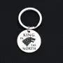 HOLLP GOT Inspired Jewelry House Stark Gift King in The North Keychain Gift for GOT Fans HOLLP GOT Inspired Jewelry House Stark Gift King in The North Keychain Gift for GOT Fans