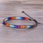 KELITCH Women Pearl Bracelets Wax Rope Wrap Bracelets Miyuki Beads Friendship Jewelry for Summer