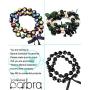 Hawaiian Kukui Nut Leis Beads Necklaces with Hand Painted Flower Adjustable 32 inches Lei for Men and Women