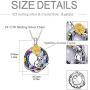 AOBOCO Sloth Sunflower Jewelry Gifts for Women Girls Relax & Lucky Sterling Silver Animal Necklace Birthday Christmas Present