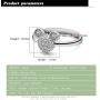 Dankadi 925 Silver Ring Female Matte Design Mickey Rings 6-9# Size Real Solid Silver Glamour Jewelry Birthday Gift for Girls
