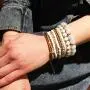 RIAH FASHION Multi Color Stretch Beaded Stackable Bracelets - Layering Bead Strand Statement Bangles RIAH FASHION Multi Color Stretch Beaded Stackable Bracelets - Layering Bead Strand Statement Bangles