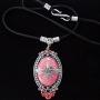 Asoodehdelan Antique Silver Red Farvahar Necklace Iranian Persian Gift Iran Zoroastrian Faravahar Art