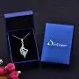 Distance I Love You Mom Necklace,925 Sterling Silver Necklace Jewelry Gifts for Women Mom Wife