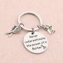 FUSTMW Barber Keychain Hair Stylist Gift Hairdresser Gift Barber Jewelry Hairdresser Gifts Beautician Graduation Gifts Never Underestimate The Power of Barber