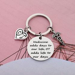 AKTAP Occupational Therapy Gift Medicine Adds Days to Our Life OT Adds Life to Our Days Occupational Therapy Bangle OT Gifts Occupational Therapist Graduation Gift