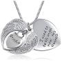 Eternalmemorial Sympathy Cremation Jewelry for Ashes Mom Dad Stainless Steel Keepsake Urn Pendant Necklace I Used to Be His Angel Now Hes Mine + Exquise Box+ Funnel