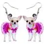 NEWEI Acrylic Sweet Chihuahua Dog Earrings Drop Dangle Animal Jewelry For Gift Girl Women NEWEI Acrylic Sweet Chihuahua Dog Earrings Drop Dangle Animal Jewelry For Gift Girl Women