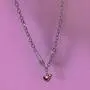 Crystal Paperclip Safety Pin Heart Pendant Necklace Earring for Women Girls Dainty Clip Drop Adjustable Chain Choker Personalized Jewelry Set Crystal Paperclip Safety Pin Heart Pendant Necklace Earring for Women Girls Dainty Clip Drop Adjustable Chain Choker Personalized Jewelry Set
