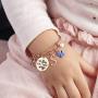M MOOHAM Butterfly Charm Bracelets for Women, She Flies with Brave Wings Rose Gold Stainless Steel Bangle Bracelet 26 Letters Initial Charm Butterfly Bracelets for Women Teen Girls Jewelry Gifts