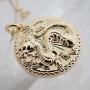 HONEYCAT Chinese Zodiac Coin Necklace in Gold | Minimalist, Delicate Jewelry