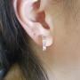 Dazzlingrock Collection 14K Round Gemstone & White Diamond Ladies Huggies Hoop Earrings, Yellow Gold