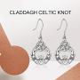 INFUSEU Sterling Silver Celtic Knot Dangle Earrings for Women Girls Irish Good Luck Charm Jewelry Gifts