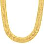 Lifetime Jewelry 9mm Flexible Herringbone Chain Necklace 24k Real Gold Plated