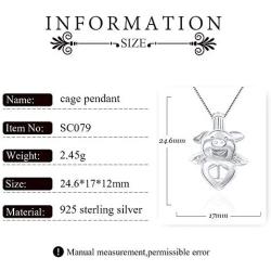 NY Jewelry 925 Sterling Silver Pig Design Pearl Cage Locket Pendants for Women Jewelry Making