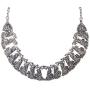 Sansar India Oxidized Silver Plated Peacock Choker Indian Necklace Jewelry for Girls and Women