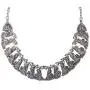Sansar India Oxidized Silver Plated Peacock Choker Indian Necklace Jewelry for Girls and Women Sansar India Oxidized Silver Plated Peacock Choker Indian Necklace Jewelry for Girls and Women