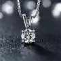 AINUOSHI 1 Carat Sterling Silver Round Cut Cubic Zirconia Solitaire Pendant Necklace AINUOSHI 1 Carat Sterling Silver Round Cut Cubic Zirconia Solitaire Pendant Necklace