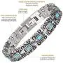 Wollet Jewelry Healthy Antique Style Blue Turquoise Magnetic Bracelets for Women Wollet Jewelry Healthy Antique Style Blue Turquoise Magnetic Bracelets for Women