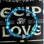 Hope Inspired Mystic Mermaid Glass Bracelet with 8 mm Blue Moonstone Beads