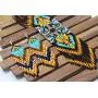 Handmade Long Necklace with Earrings Set Native American Seed beaded Style S58 8