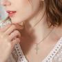 YFN Cross Necklace 925 Sterling Silver Celtic Knot Cross Infinity Heart Love Pendant Necklace 18''