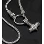 GuoShuang Viking Metal Cord Ravens of Odin with Thors Mjolnir Wolf Scandinavian Huginn and Muninn